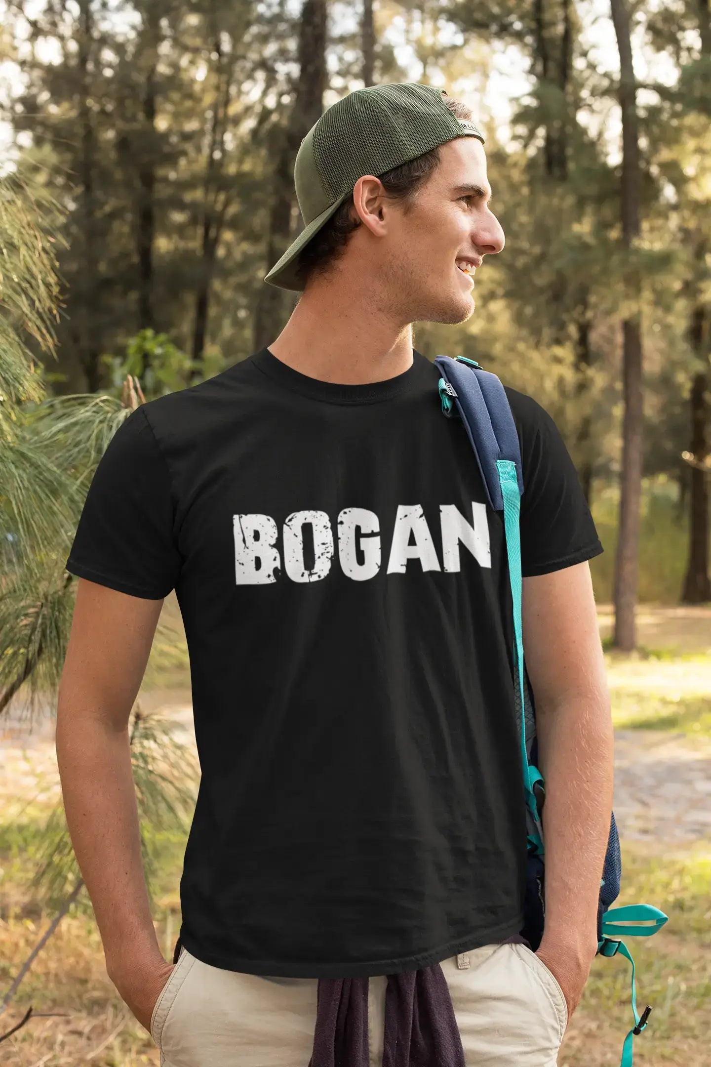 bogan Men's Retro T shirt Black Birthday Gift 00553