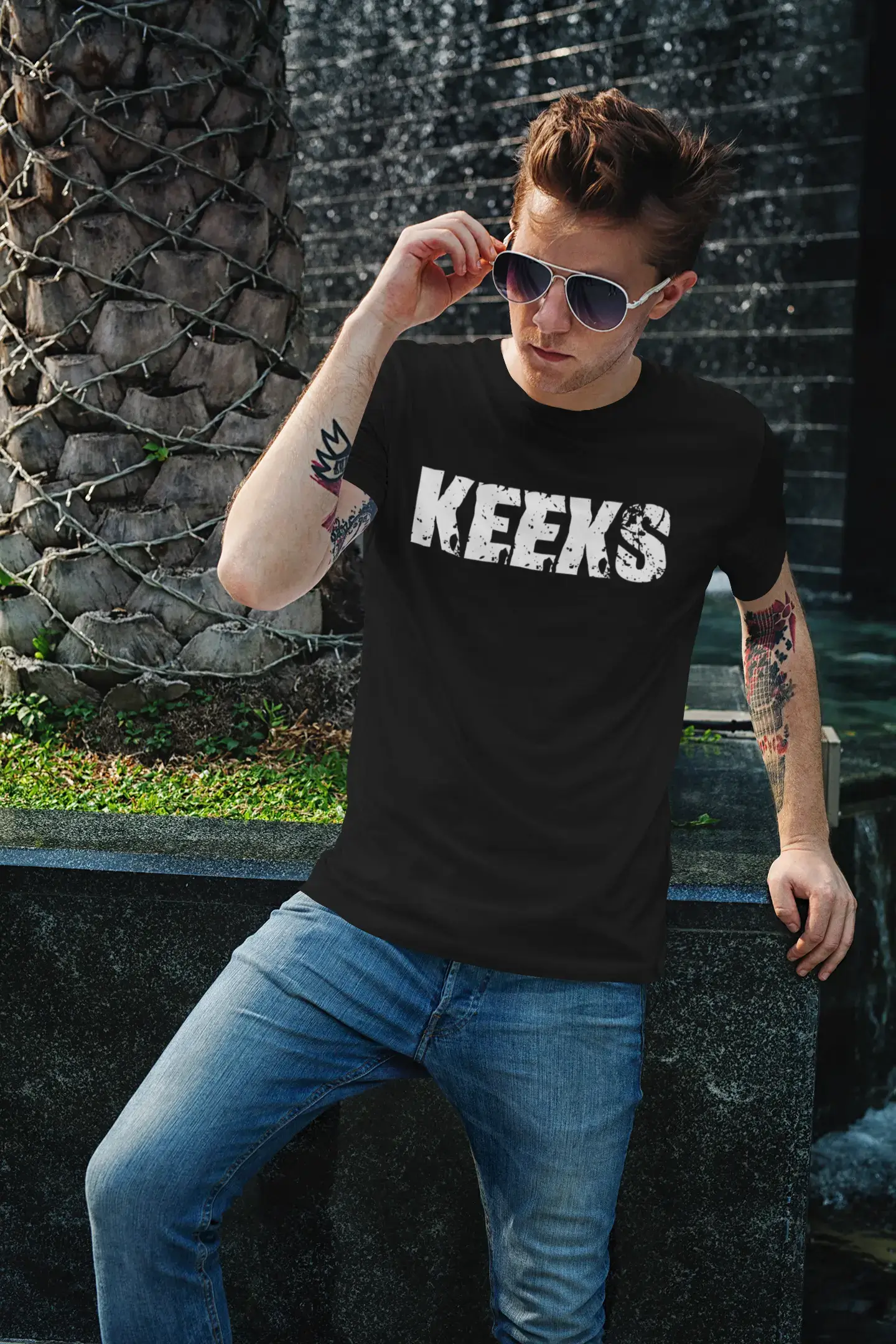 keeks Men's Retro T shirt Black Birthday Gift 00553