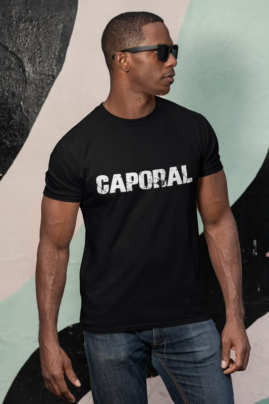 caporal Men's Vintage T shirt Black Birthday Gift 00555