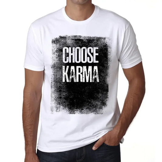Men's Graphic T-Shirt Choose Karma Eco-Friendly Limited Edition Short Sleeve Tee-Shirt Vintage Birthday Gift Novelty
