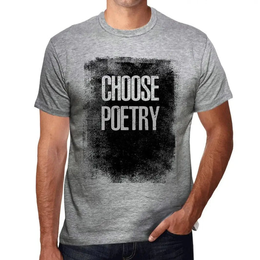 Men's Graphic T-Shirt Choose Poetry Eco-Friendly Limited Edition Short Sleeve Tee-Shirt Vintage Birthday Gift Novelty