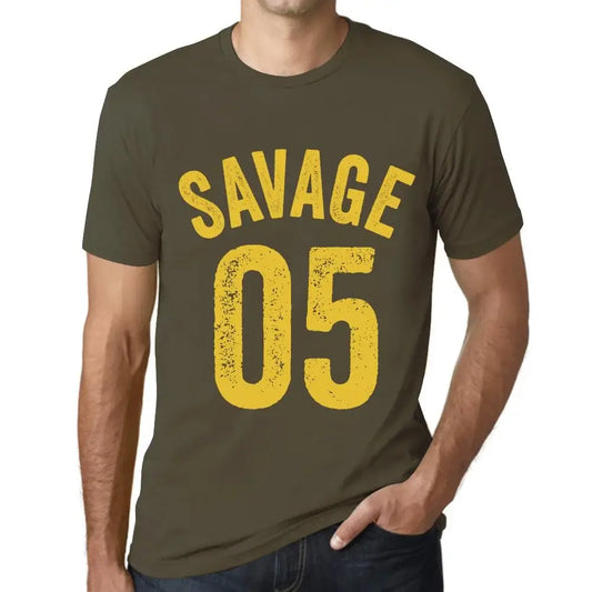 Men's Graphic T-Shirt Savage 05 5th Birthday Anniversary 5 Year Old Gift 2019 Vintage Eco-Friendly Short Sleeve Novelty Tee