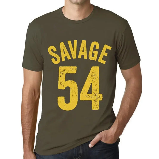 Men's Graphic T-Shirt Savage 54 54th Birthday Anniversary 54 Year Old Gift 1970 Vintage Eco-Friendly Short Sleeve Novelty Tee