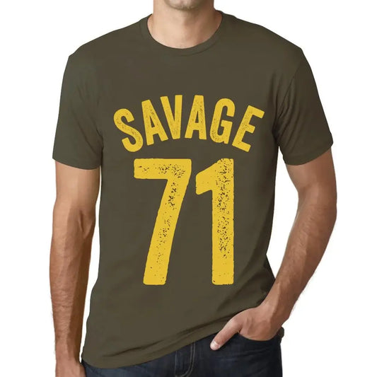 Men's Graphic T-Shirt Savage 71 71st Birthday Anniversary 71 Year Old Gift 1953 Vintage Eco-Friendly Short Sleeve Novelty Tee