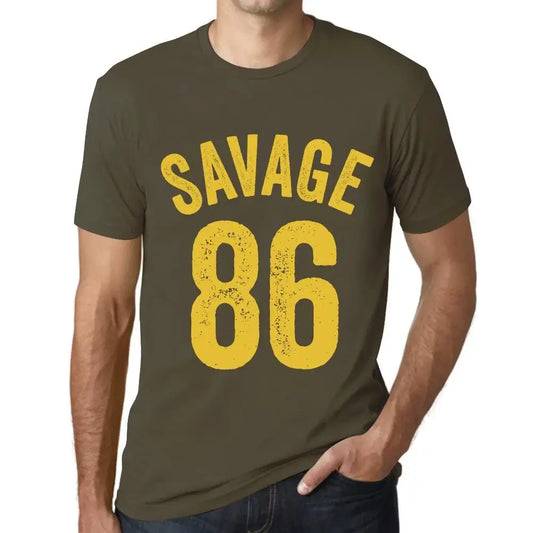 Men's Graphic T-Shirt Savage 86 86th Birthday Anniversary 86 Year Old Gift 1938 Vintage Eco-Friendly Short Sleeve Novelty Tee
