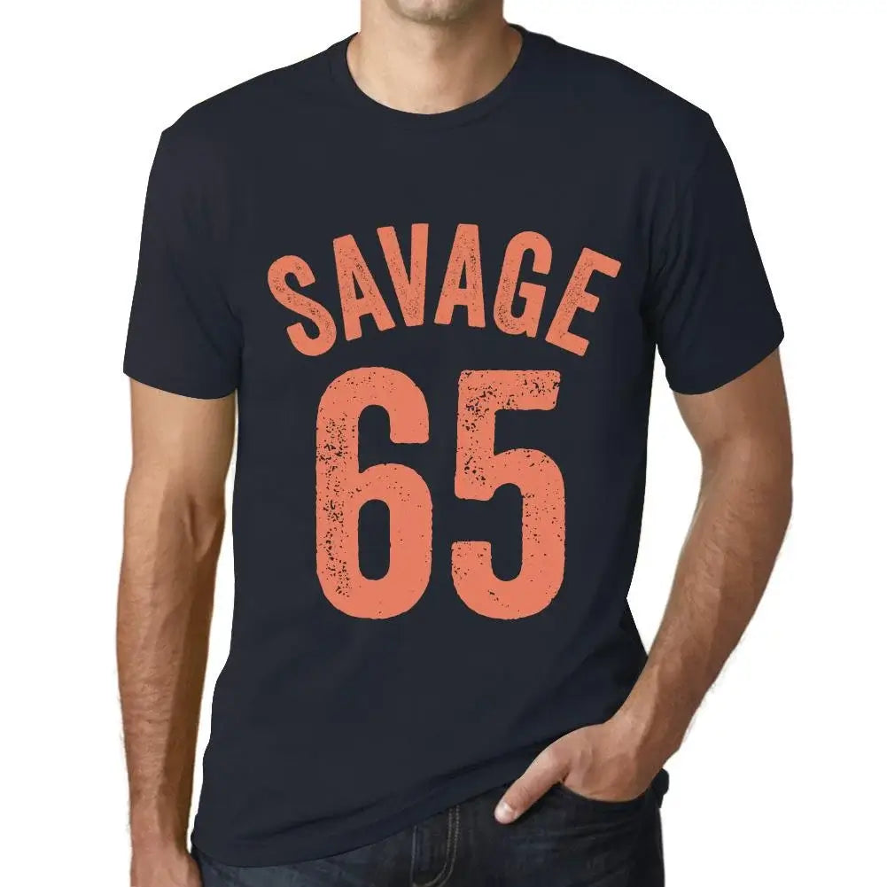 Men's Graphic T-Shirt Savage 65 65th Birthday Anniversary 65 Year Old Gift 1959 Vintage Eco-Friendly Short Sleeve Novelty Tee