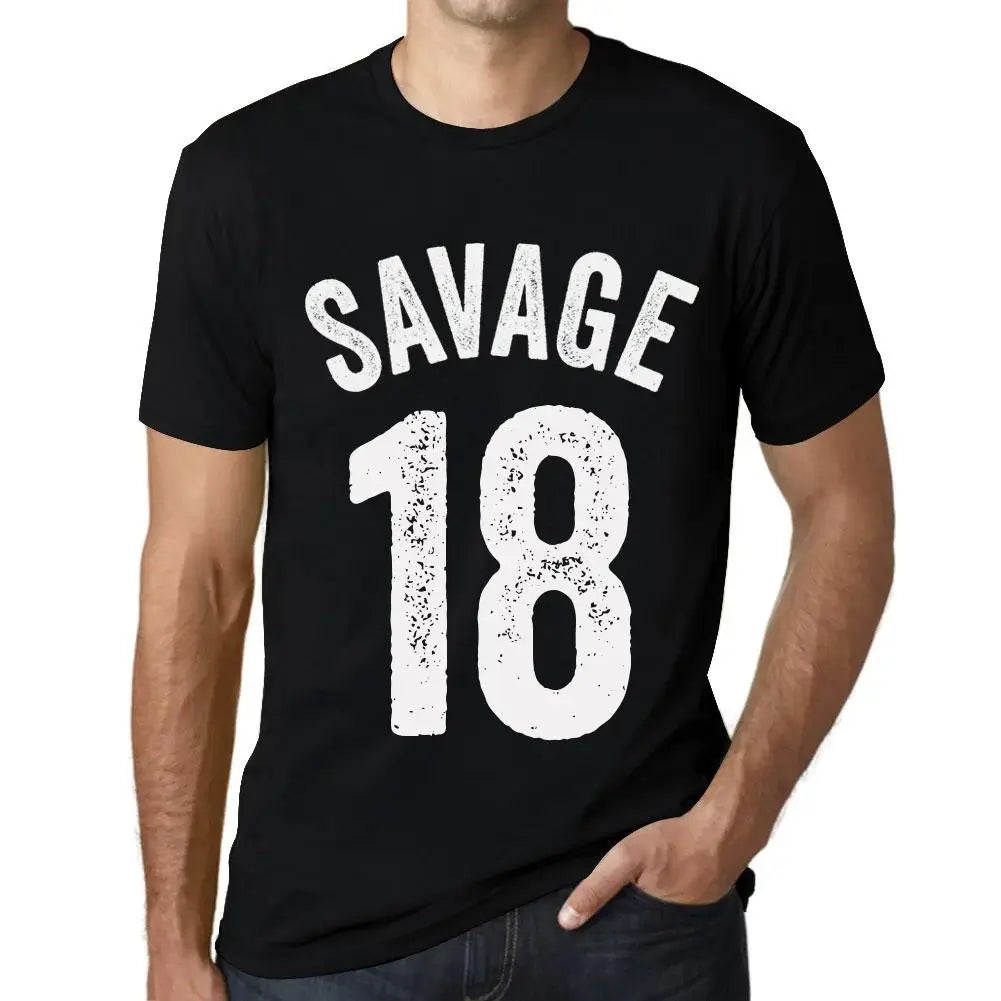 Men's Graphic T-Shirt Savage 18 18th Birthday Anniversary 18 Year Old Gift 2006 Vintage Eco-Friendly Short Sleeve Novelty Tee