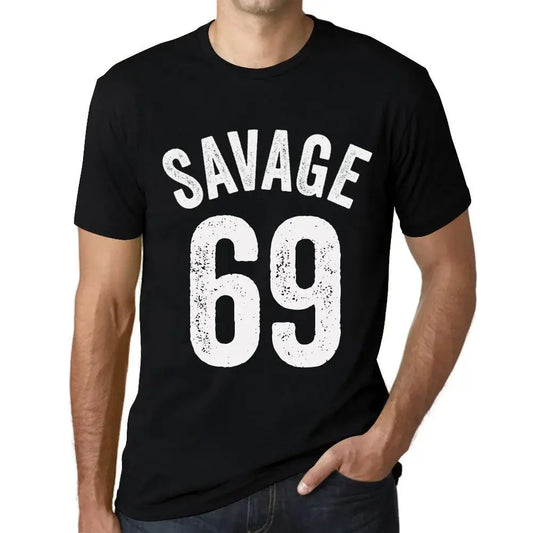 Men's Graphic T-Shirt Savage 69 69th Birthday Anniversary 69 Year Old Gift 1955 Vintage Eco-Friendly Short Sleeve Novelty Tee