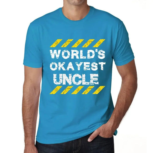 Men's Graphic T-Shirt Worlds Okayest Uncle Eco-Friendly Limited Edition Short Sleeve Tee-Shirt Vintage Birthday Gift Novelty