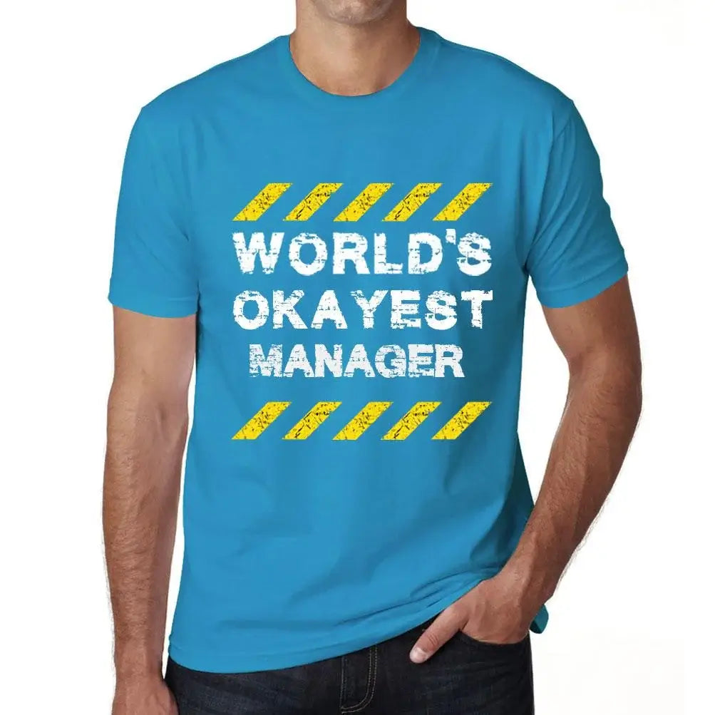 Men's Graphic T-Shirt Worlds Okayest Manager Eco-Friendly Limited Edition Short Sleeve Tee-Shirt Vintage Birthday Gift Novelty