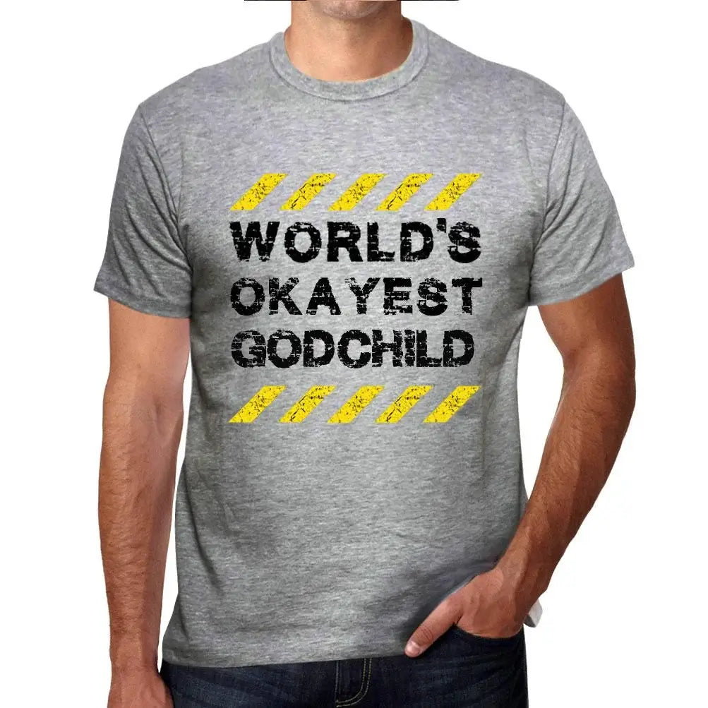 Men's Graphic T-Shirt Worlds Okayest Godchild Eco-Friendly Limited Edition Short Sleeve Tee-Shirt Vintage Birthday Gift Novelty