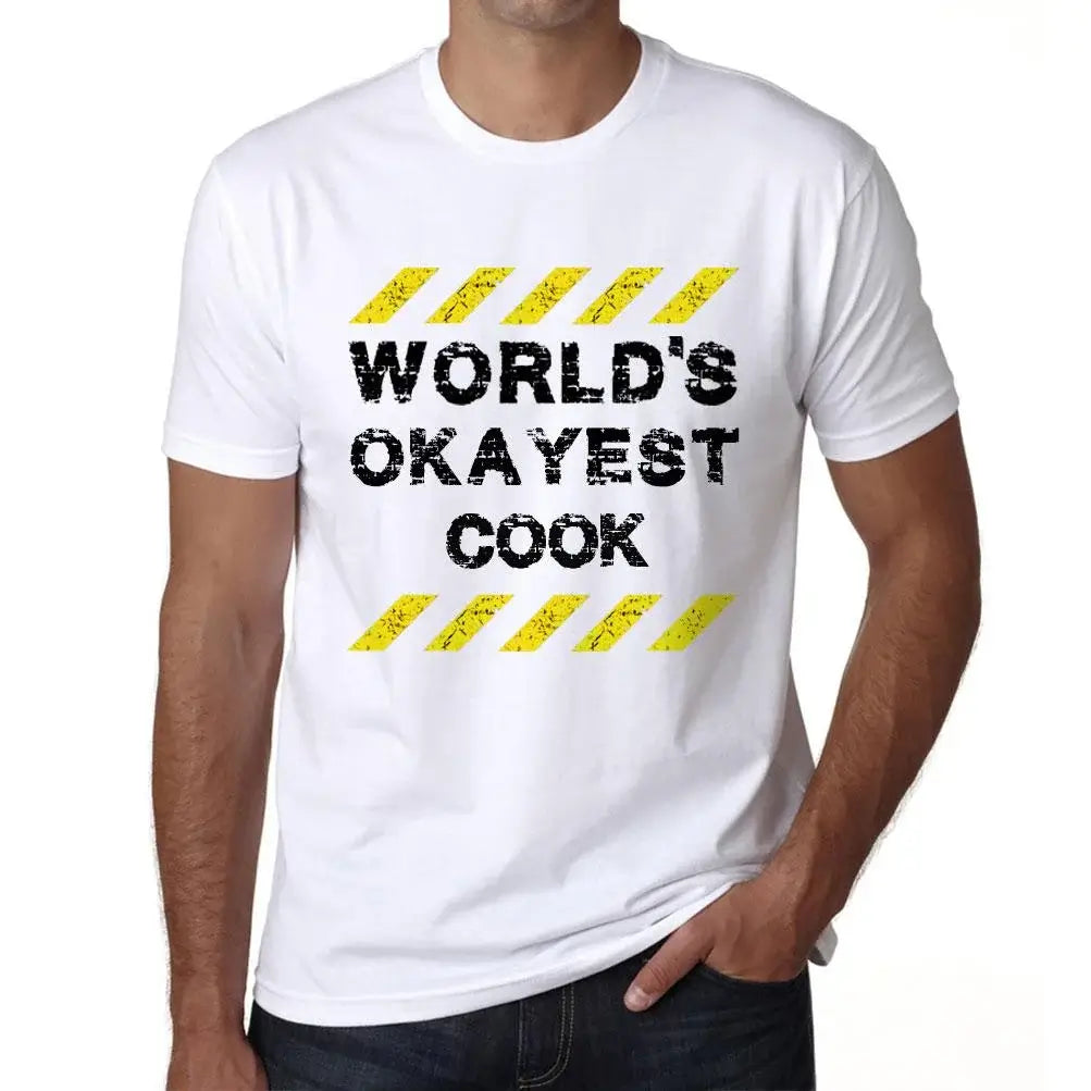 Men's Graphic T-Shirt Worlds Okayest Cook Eco-Friendly Limited Edition Short Sleeve Tee-Shirt Vintage Birthday Gift Novelty