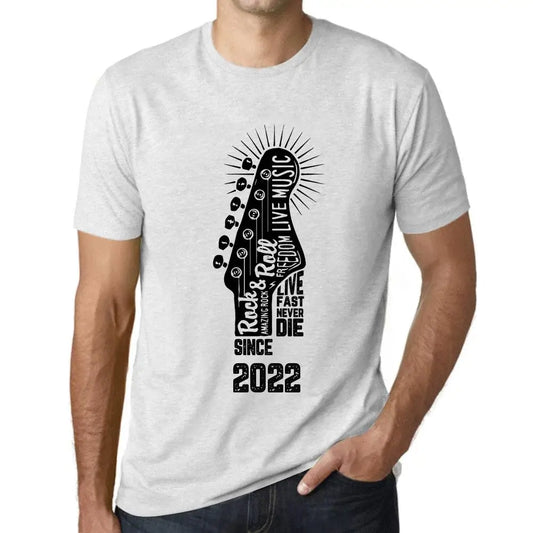 Men's Graphic T-Shirt Live Fast, Never Die Guitar and Rock & Roll Since 2022 2nd Birthday Anniversary 2 Year Old Gift 2022 Vintage Eco-Friendly Short Sleeve Novelty Tee