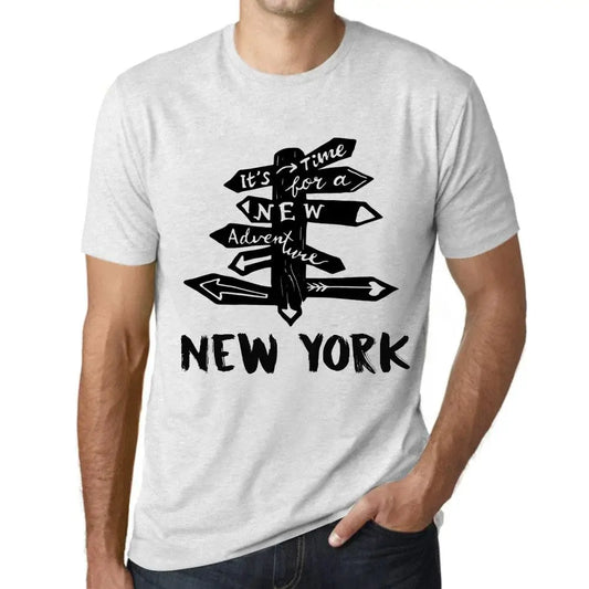 Men's Graphic T-Shirt It’s Time For A New Adventure In New York Eco-Friendly Limited Edition Short Sleeve Tee-Shirt Vintage Birthday Gift Novelty