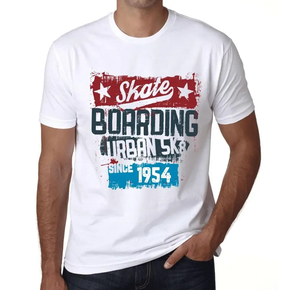 Men's Graphic T-Shirt Urban Skateboard Since 1954 70th Birthday Anniversary 70 Year Old Gift 1954 Vintage Eco-Friendly Short Sleeve Novelty Tee