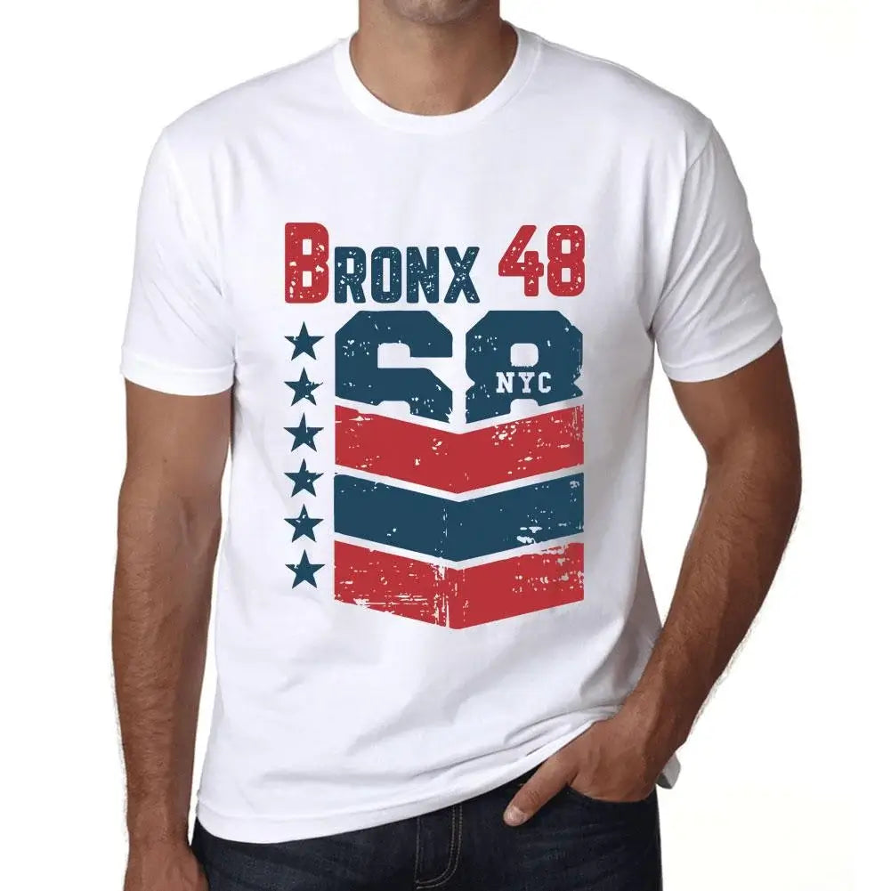 Men's Graphic T-Shirt Bronx 48 48th Birthday Anniversary 48 Year Old Gift 1976 Vintage Eco-Friendly Short Sleeve Novelty Tee