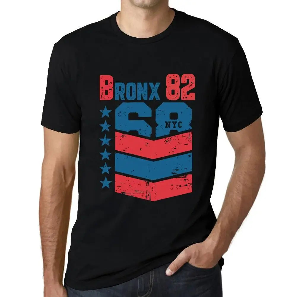 Men's Graphic T-Shirt Bronx 82 82nd Birthday Anniversary 82 Year Old Gift 1942 Vintage Eco-Friendly Short Sleeve Novelty Tee