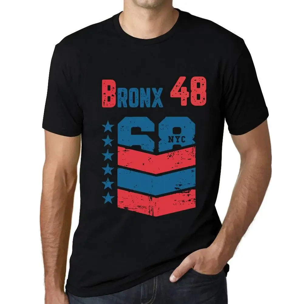 Men's Graphic T-Shirt Bronx 48 48th Birthday Anniversary 48 Year Old Gift 1976 Vintage Eco-Friendly Short Sleeve Novelty Tee