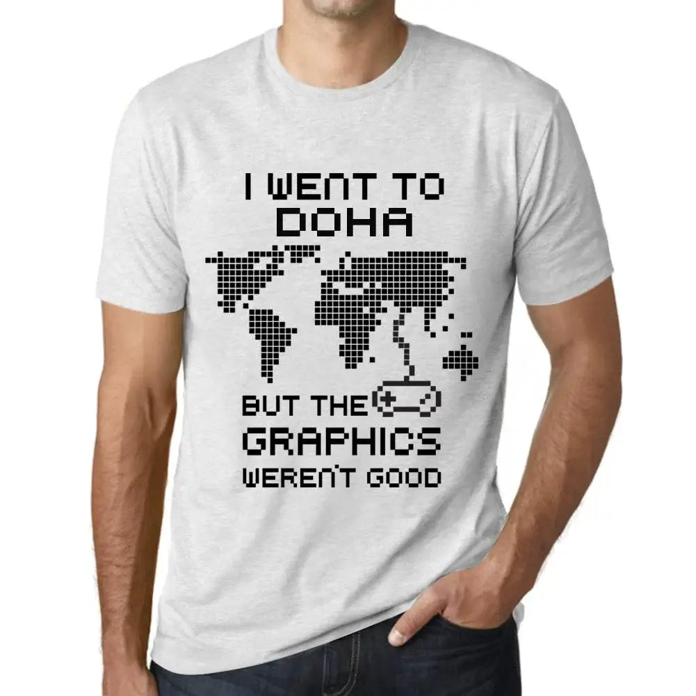 Men's Graphic T-Shirt I Went To Doha But The Graphics Weren’t Good Eco-Friendly Limited Edition Short Sleeve Tee-Shirt Vintage Birthday Gift Novelty