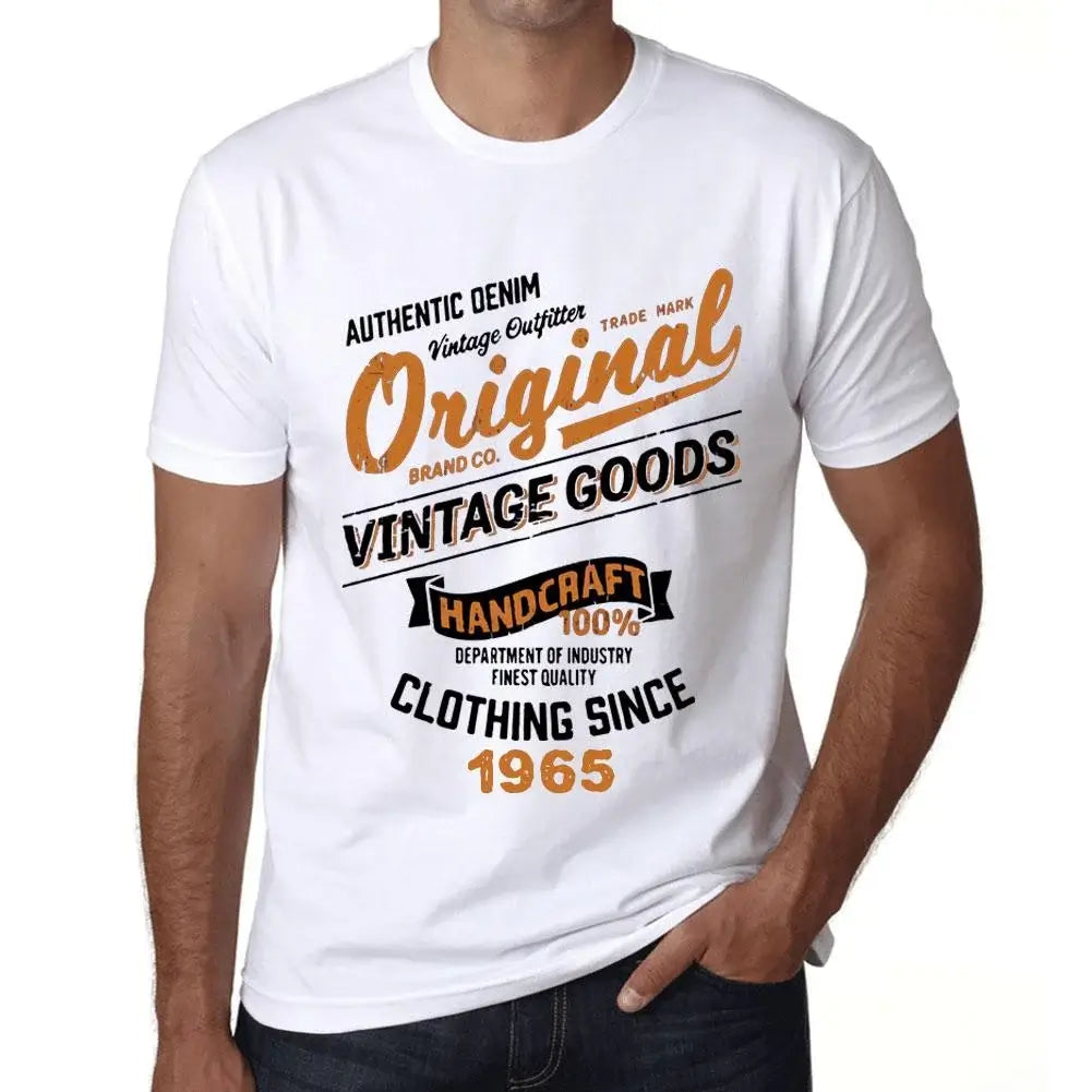 Men's Graphic T-Shirt Original Vintage Clothing Since 1965 59th Birthday Anniversary 59 Year Old Gift 1965 Vintage Eco-Friendly Short Sleeve Novelty Tee