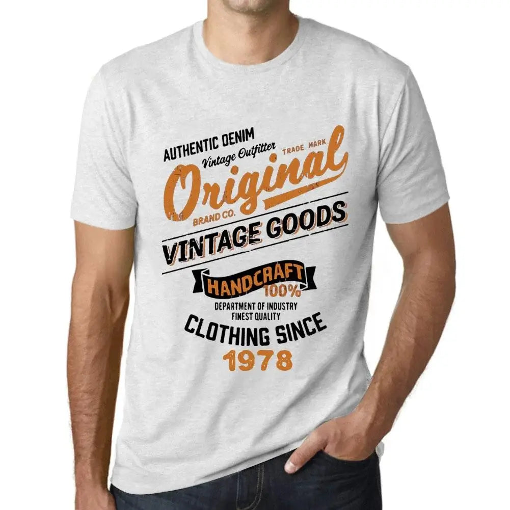 Men's Graphic T-Shirt Original Vintage Clothing Since 1978 46th Birthday Anniversary 46 Year Old Gift 1978 Vintage Eco-Friendly Short Sleeve Novelty Tee
