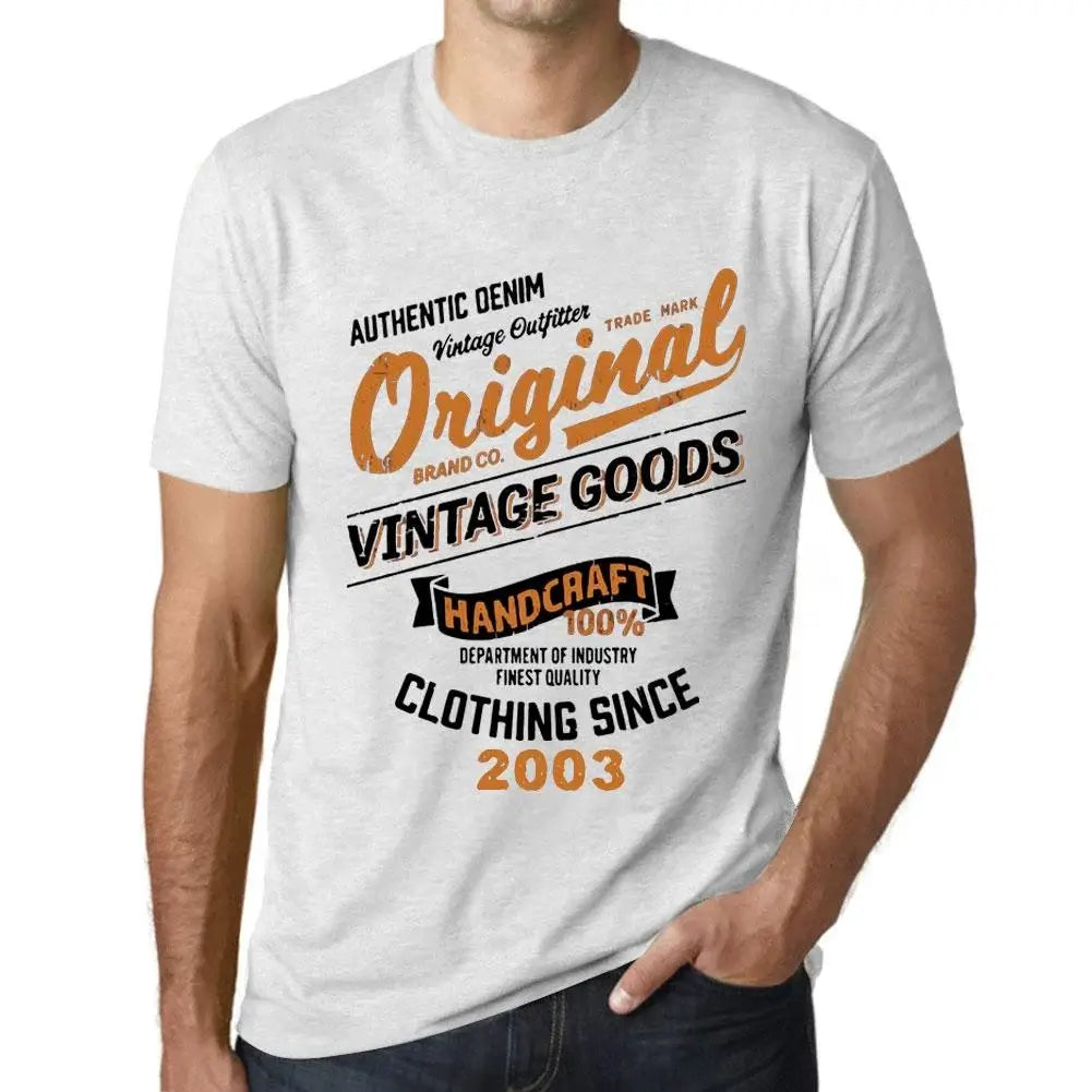 Men's Graphic T-Shirt Original Vintage Clothing Since 2003 21st Birthday Anniversary 21 Year Old Gift 2003 Vintage Eco-Friendly Short Sleeve Novelty Tee