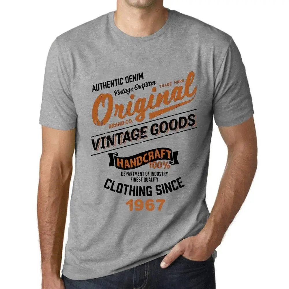 Men's Graphic T-Shirt Original Vintage Clothing Since 1967 57th Birthday Anniversary 57 Year Old Gift 1967 Vintage Eco-Friendly Short Sleeve Novelty Tee