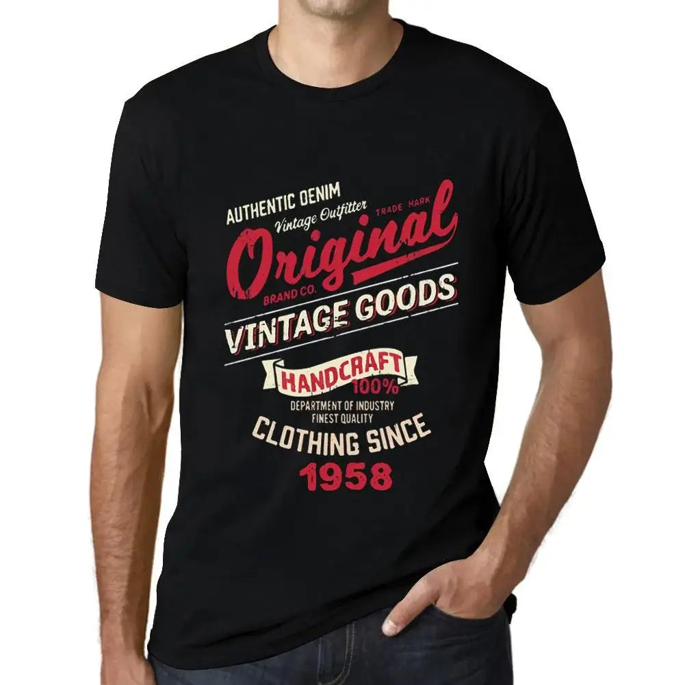 Men's Graphic T-Shirt Original Vintage Clothing Since 1958 66th Birthday Anniversary 66 Year Old Gift 1958 Vintage Eco-Friendly Short Sleeve Novelty Tee