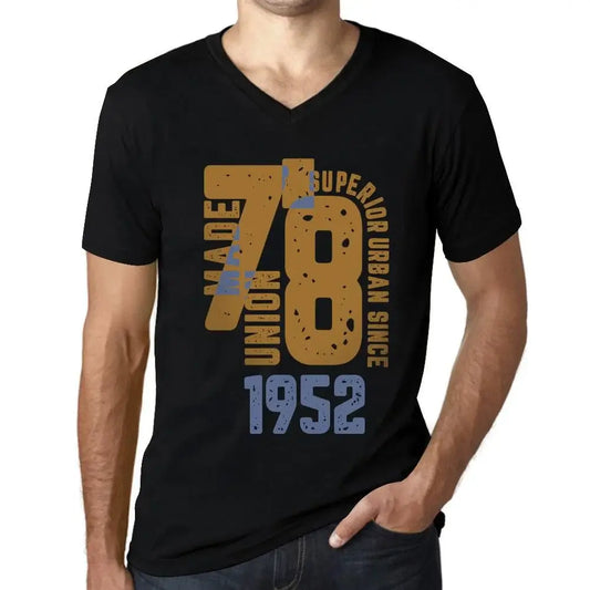 Men's Graphic T-Shirt V Neck Superior Urban Style Since 1952 72nd Birthday Anniversary 72 Year Old Gift 1952 Vintage Eco-Friendly Short Sleeve Novelty Tee