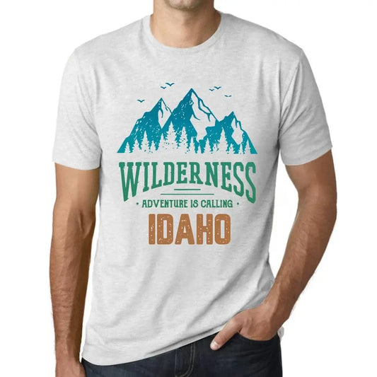 Men's Graphic T-Shirt Wilderness, Adventure Is Calling Idaho Eco-Friendly Limited Edition Short Sleeve Tee-Shirt Vintage Birthday Gift Novelty