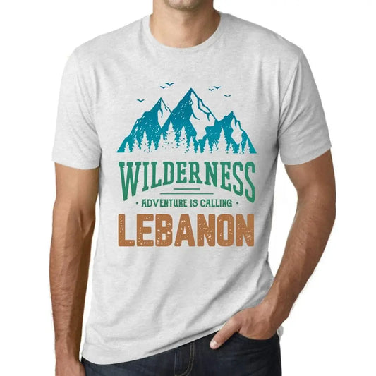 Men's Graphic T-Shirt Wilderness, Adventure Is Calling Lebanon Eco-Friendly Limited Edition Short Sleeve Tee-Shirt Vintage Birthday Gift Novelty