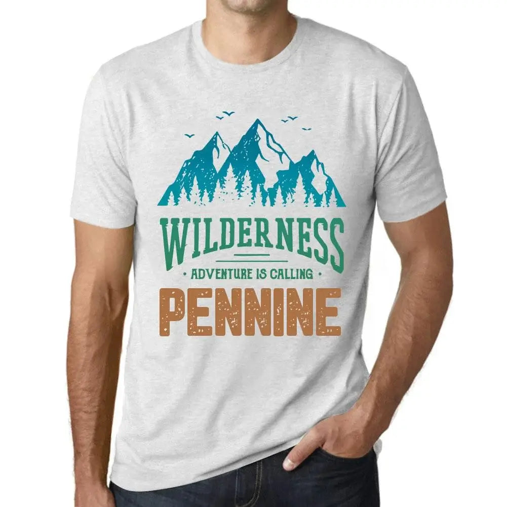 Men's Graphic T-Shirt Wilderness, Adventure Is Calling Pennine Eco-Friendly Limited Edition Short Sleeve Tee-Shirt Vintage Birthday Gift Novelty