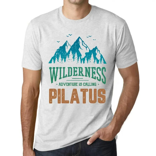 Men's Graphic T-Shirt Wilderness, Adventure Is Calling Pilatus Eco-Friendly Limited Edition Short Sleeve Tee-Shirt Vintage Birthday Gift Novelty