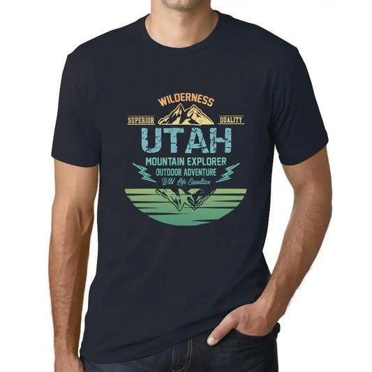 Men's Graphic T-Shirt Outdoor Adventure, Wilderness, Mountain Explorer Utah Eco-Friendly Limited Edition Short Sleeve Tee-Shirt Vintage Birthday Gift Novelty