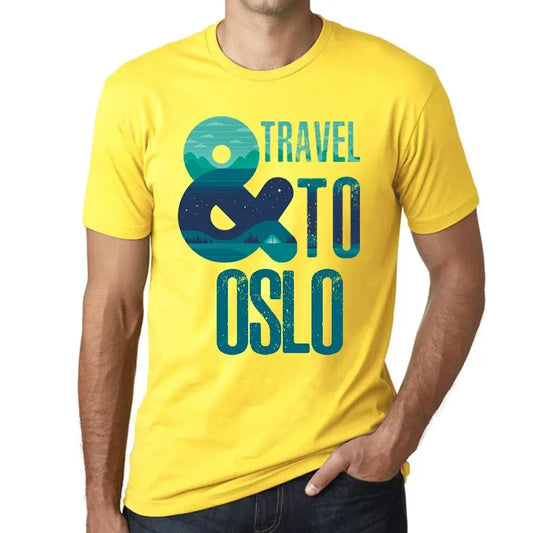 Men's Graphic T-Shirt And Travel To Oslo Eco-Friendly Limited Edition Short Sleeve Tee-Shirt Vintage Birthday Gift Novelty