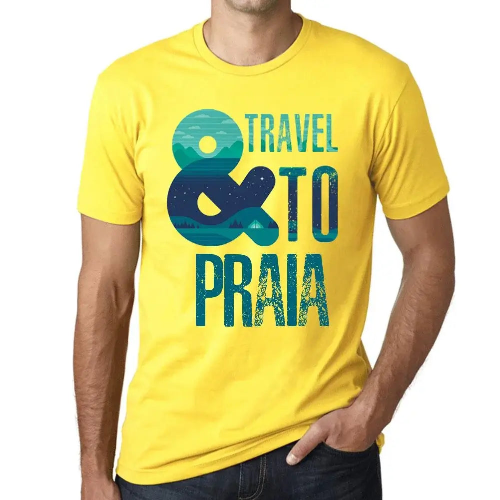 Men's Graphic T-Shirt And Travel To Praia Eco-Friendly Limited Edition Short Sleeve Tee-Shirt Vintage Birthday Gift Novelty