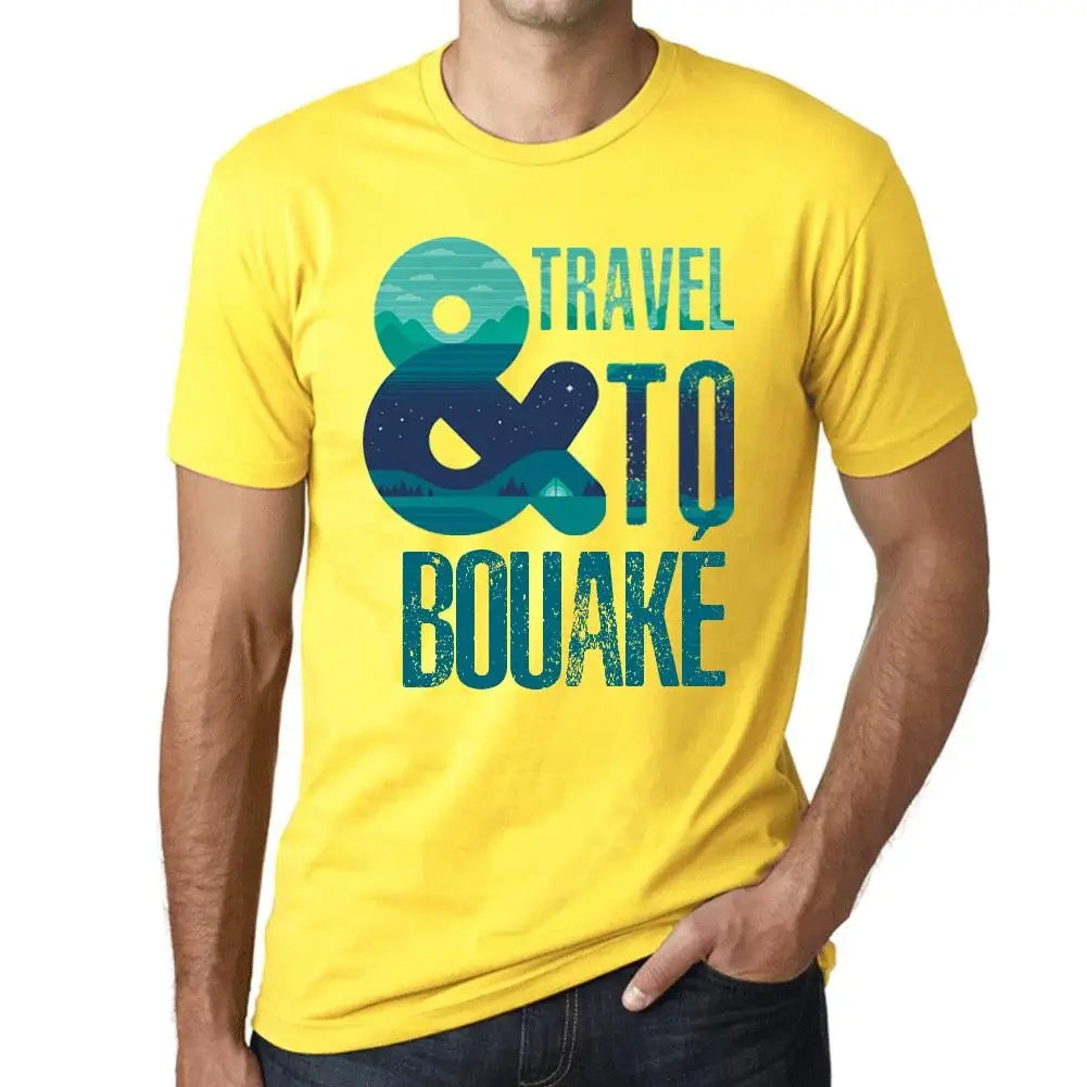 Men's Graphic T-Shirt And Travel To Bouaké Eco-Friendly Limited Edition Short Sleeve Tee-Shirt Vintage Birthday Gift Novelty