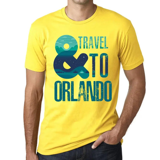 Men's Graphic T-Shirt And Travel To Orlando Eco-Friendly Limited Edition Short Sleeve Tee-Shirt Vintage Birthday Gift Novelty