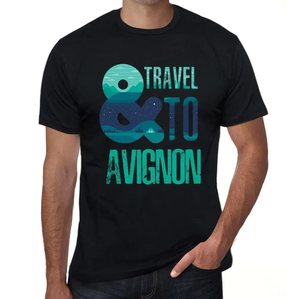 Men's Graphic T-Shirt And Travel To Avignon Eco-Friendly Limited Edition Short Sleeve Tee-Shirt Vintage Birthday Gift Novelty