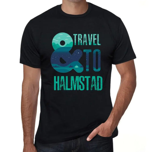 Men's Graphic T-Shirt And Travel To Halmstad Eco-Friendly Limited Edition Short Sleeve Tee-Shirt Vintage Birthday Gift Novelty