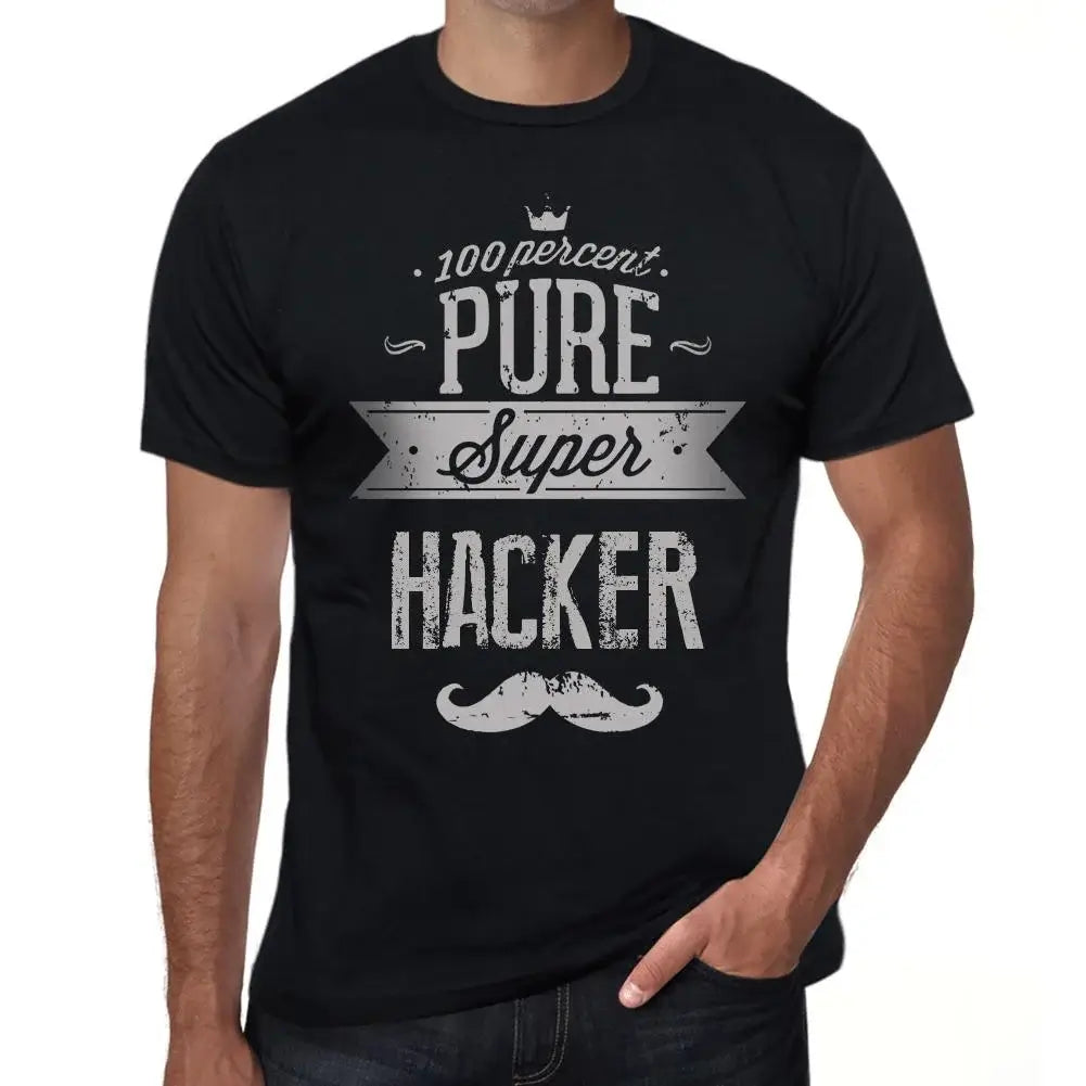 Men's Graphic T-Shirt 100% Pure Super Hacker Eco-Friendly Limited Edition Short Sleeve Tee-Shirt Vintage Birthday Gift Novelty