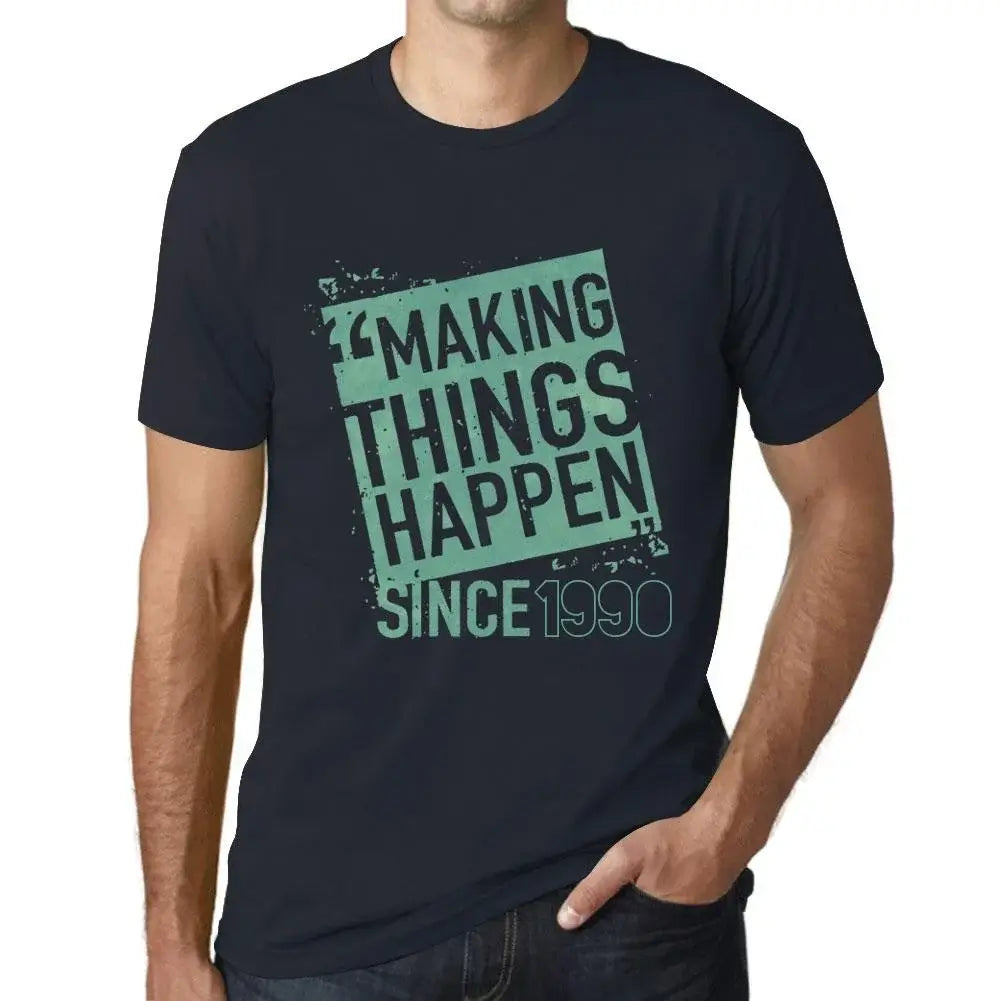 Men's Graphic T-Shirt Making Things Happen Since 1990 34th Birthday Anniversary 34 Year Old Gift 1990 Vintage Eco-Friendly Short Sleeve Novelty Tee