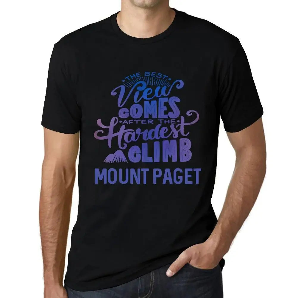 Men's Graphic T-Shirt The Best View Comes After Hardest Mountain Climb Mount Paget Eco-Friendly Limited Edition Short Sleeve Tee-Shirt Vintage Birthday Gift Novelty