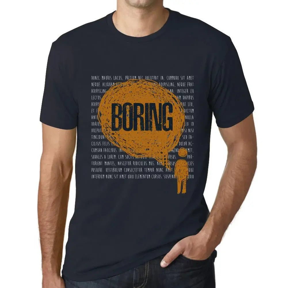 Men's Graphic T-Shirt Thoughts Boring Eco-Friendly Limited Edition Short Sleeve Tee-Shirt Vintage Birthday Gift Novelty