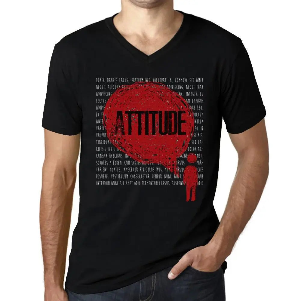 Men's Graphic T-Shirt V Neck Thoughts Attitude Eco-Friendly Limited Edition Short Sleeve Tee-Shirt Vintage Birthday Gift Novelty
