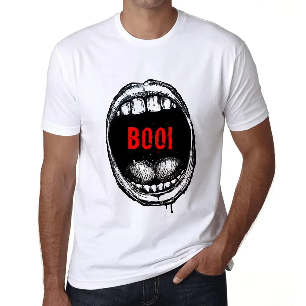 Men's Graphic T-Shirt Mouth Expressions Boo! Eco-Friendly Limited Edition Short Sleeve Tee-Shirt Vintage Birthday Gift Novelty