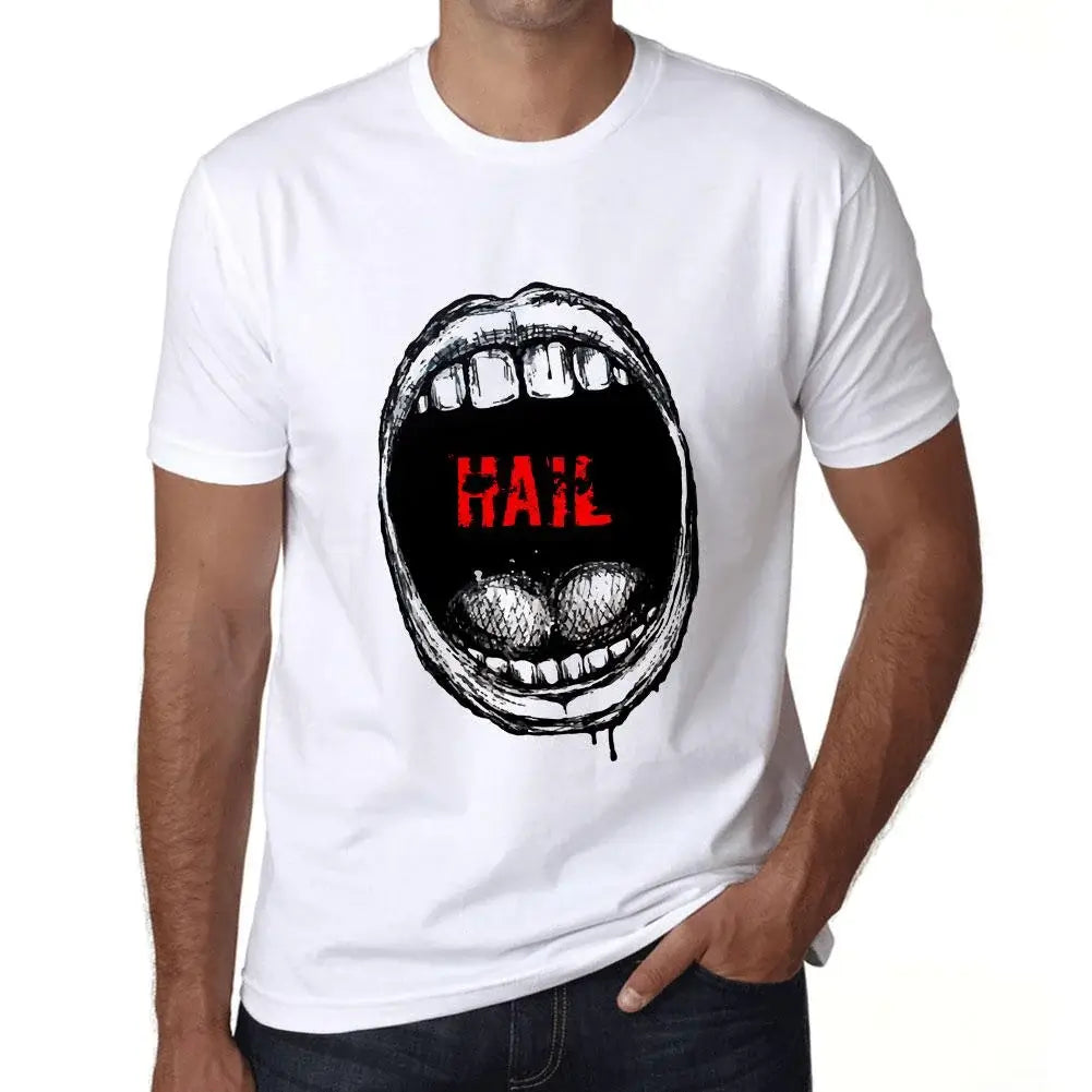 Men's Graphic T-Shirt Mouth Expressions Hail Eco-Friendly Limited Edition Short Sleeve Tee-Shirt Vintage Birthday Gift Novelty