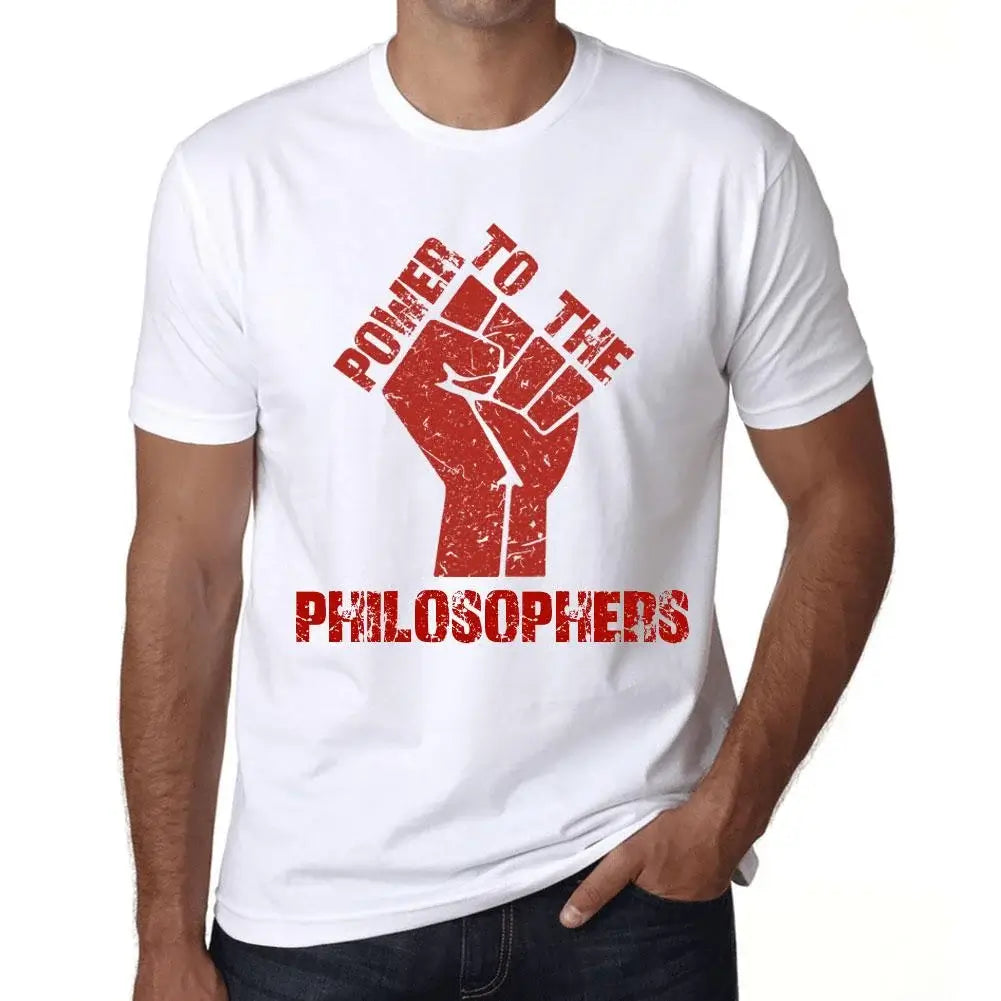 Men's Graphic T-Shirt Power To The Philosophers Eco-Friendly Limited Edition Short Sleeve Tee-Shirt Vintage Birthday Gift Novelty