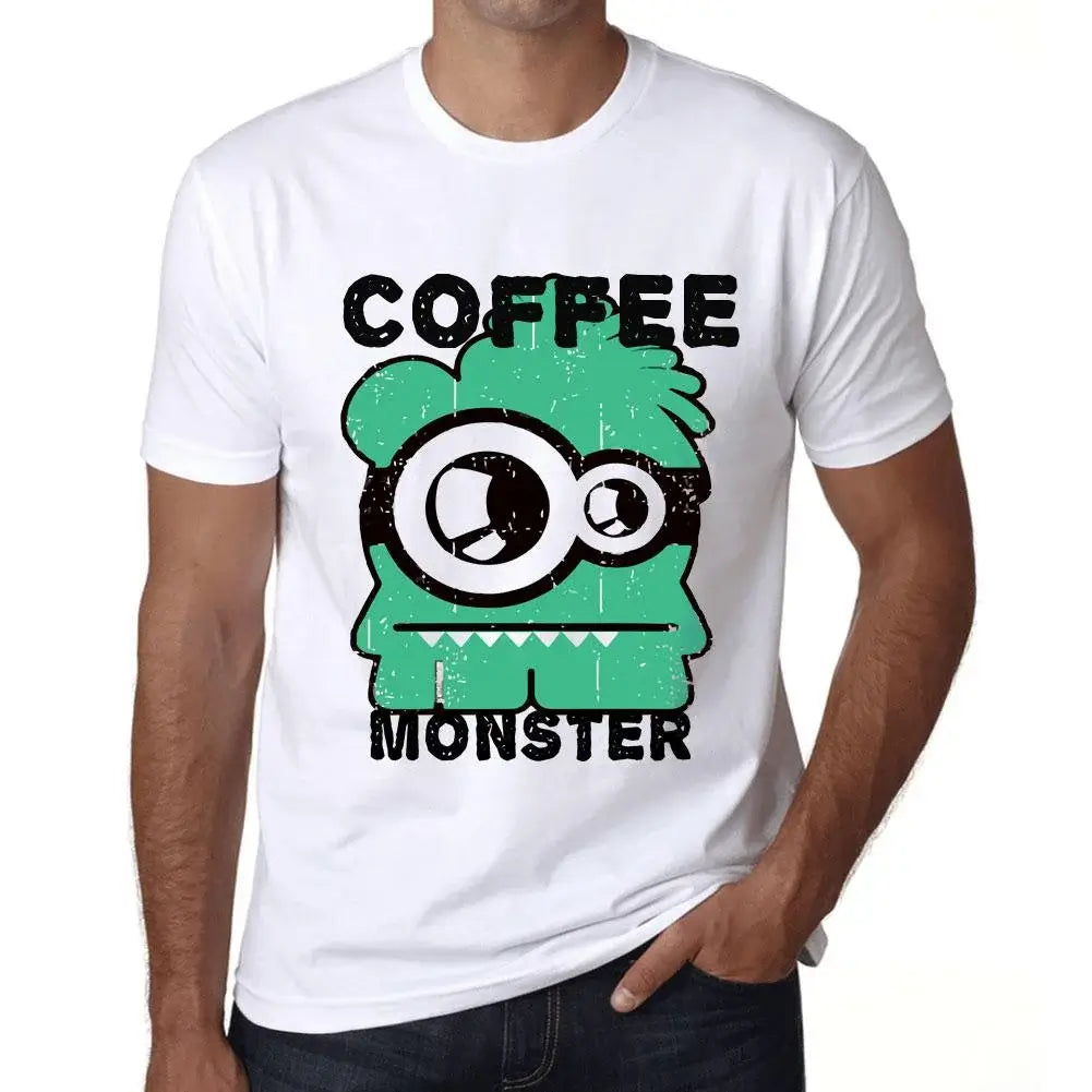 Men's Graphic T-Shirt Coffee Monster Eco-Friendly Limited Edition Short Sleeve Tee-Shirt Vintage Birthday Gift Novelty