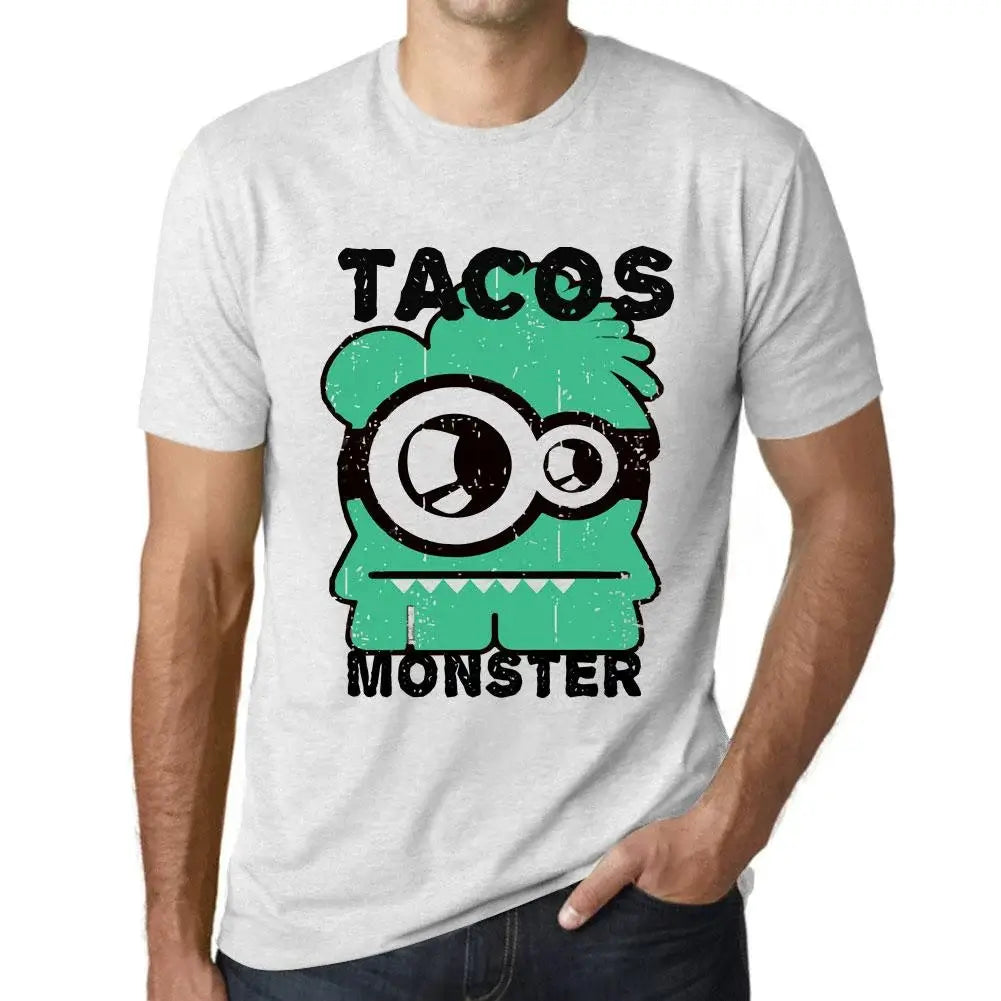 Men's Graphic T-Shirt Tacos Monster Eco-Friendly Limited Edition Short Sleeve Tee-Shirt Vintage Birthday Gift Novelty